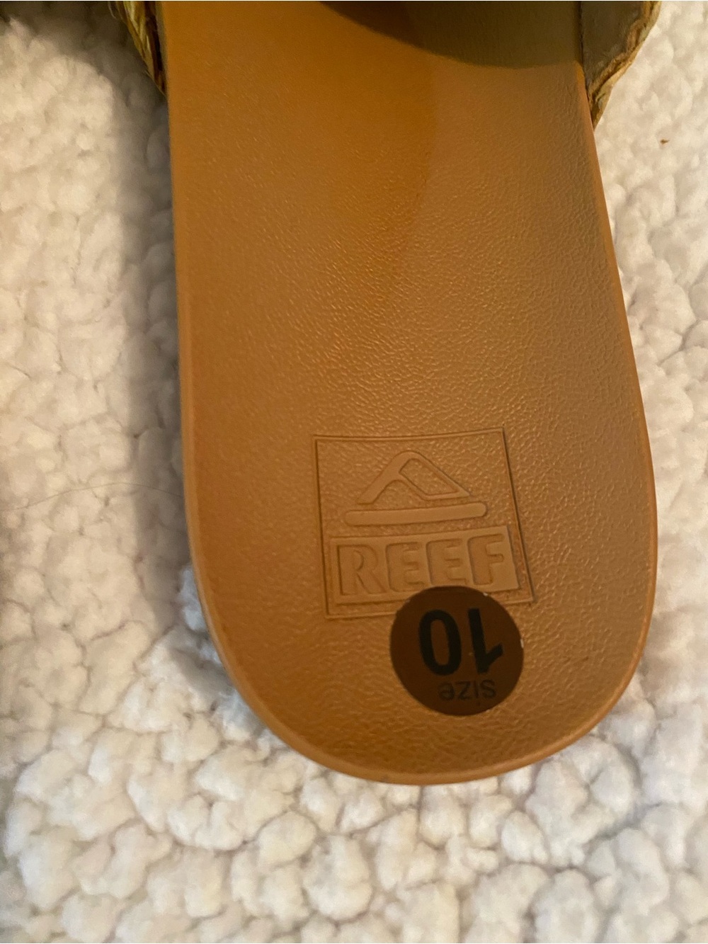 Reef Women’s Brown Tan Woven Slide Sandals - Picture 5 of 12